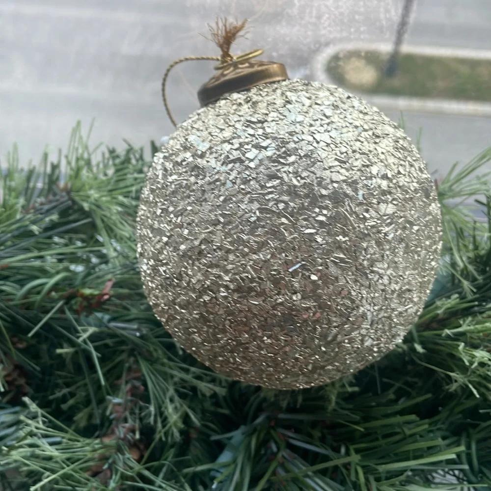 COPY - RH Christmas Gold Ball Ornament